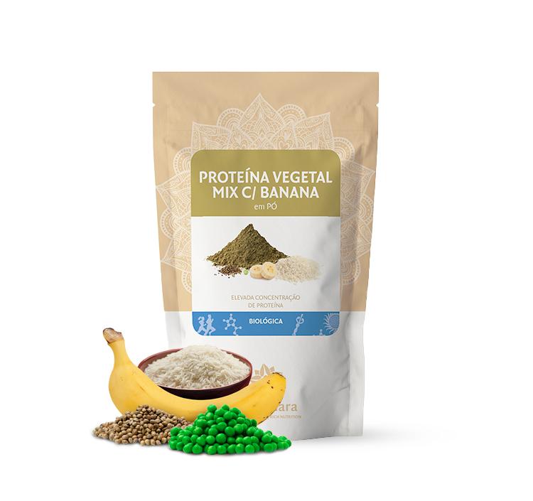 Proteina Vegetal Mix com Banana em pó